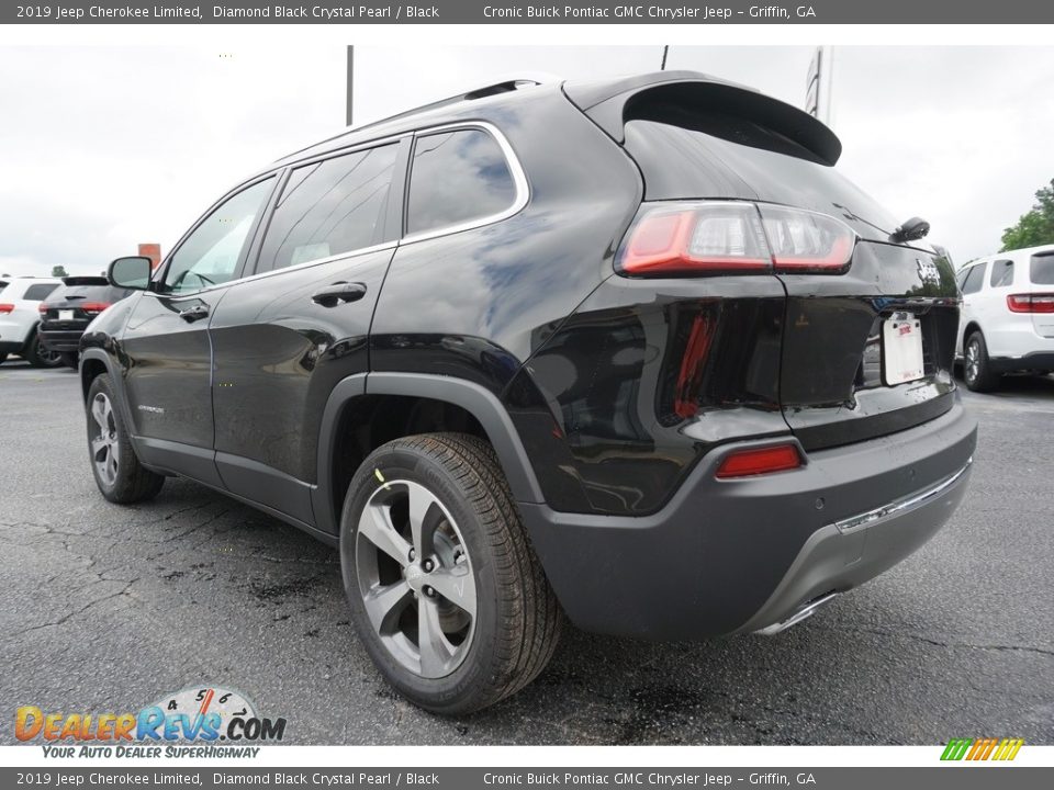 2019 Jeep Cherokee Limited Diamond Black Crystal Pearl / Black Photo #14