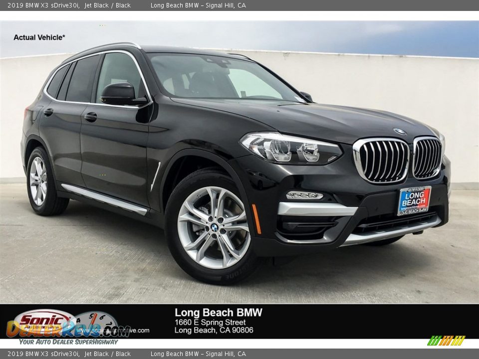 2019 BMW X3 sDrive30i Jet Black / Black Photo #1