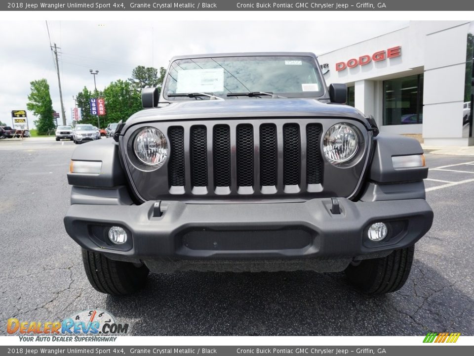 2018 Jeep Wrangler Unlimited Sport 4x4 Granite Crystal Metallic / Black Photo #2