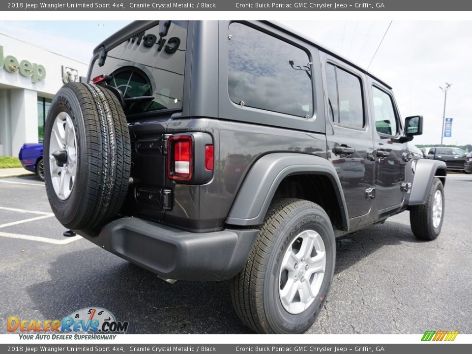 2018 Jeep Wrangler Unlimited Sport 4x4 Granite Crystal Metallic / Black Photo #11