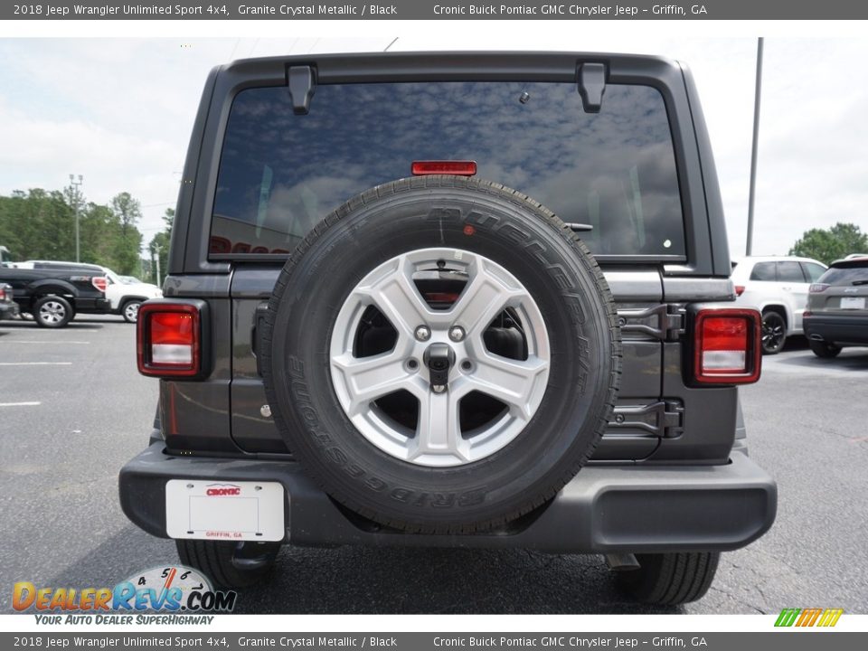2018 Jeep Wrangler Unlimited Sport 4x4 Granite Crystal Metallic / Black Photo #12