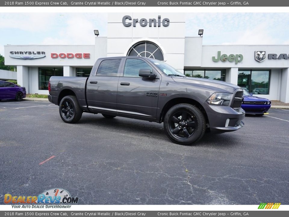 2018 Ram 1500 Express Crew Cab Granite Crystal Metallic / Black/Diesel Gray Photo #1