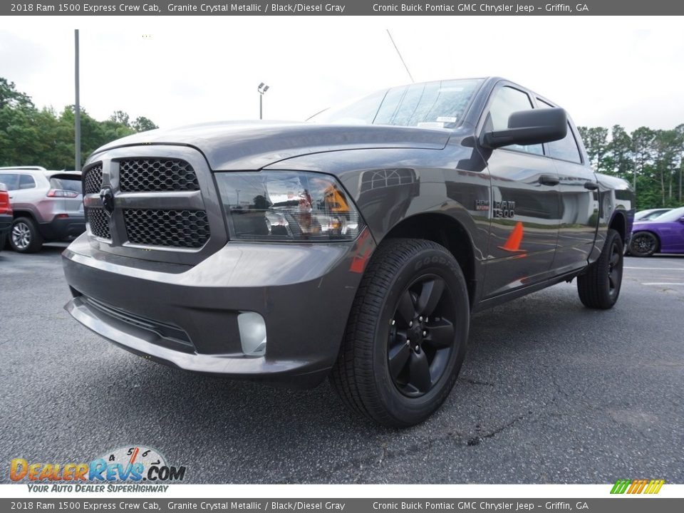 2018 Ram 1500 Express Crew Cab Granite Crystal Metallic / Black/Diesel Gray Photo #3