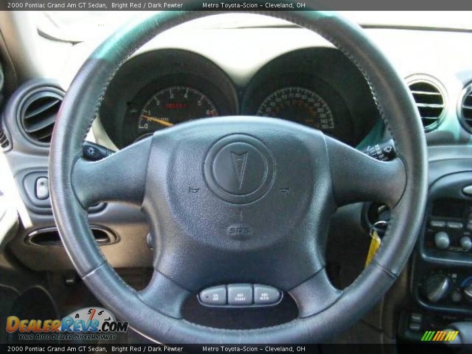 2000 Pontiac Grand Am GT Sedan Bright Red / Dark Pewter Photo #15