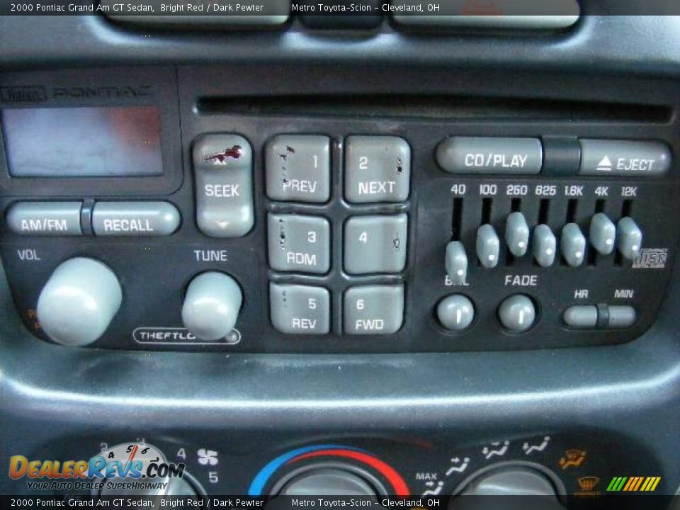 2000 Pontiac Grand Am GT Sedan Bright Red / Dark Pewter Photo #19