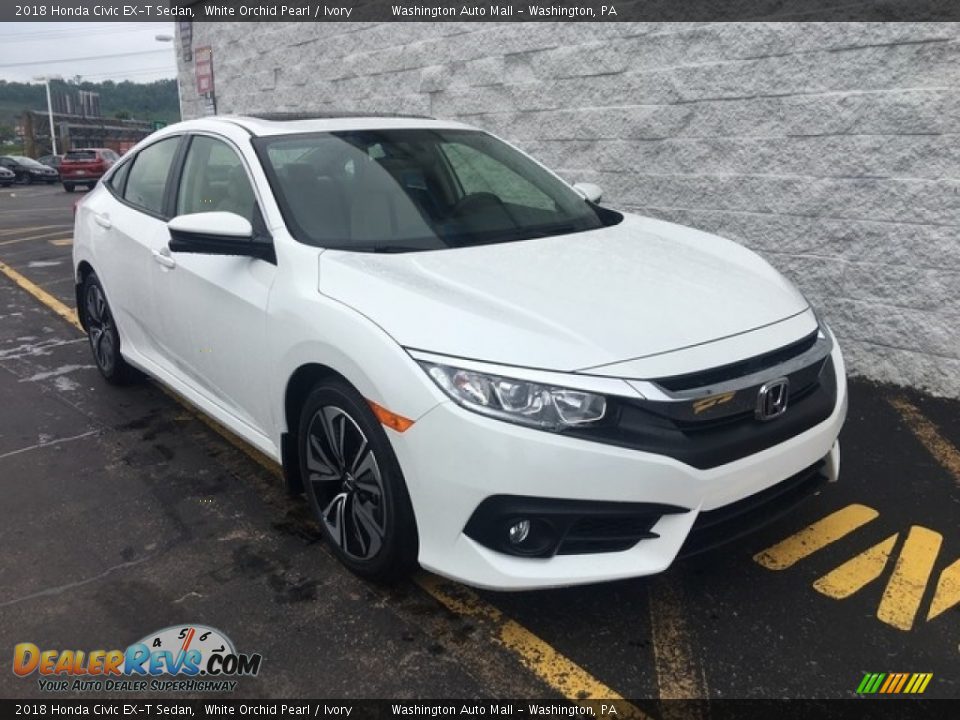 2018 Honda Civic EX-T Sedan White Orchid Pearl / Ivory Photo #1