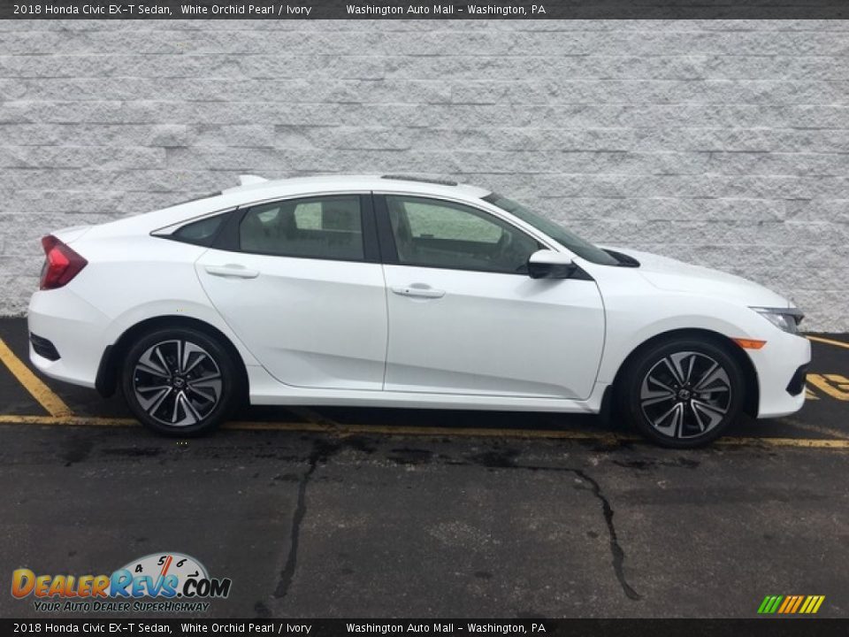 2018 Honda Civic EX-T Sedan White Orchid Pearl / Ivory Photo #3