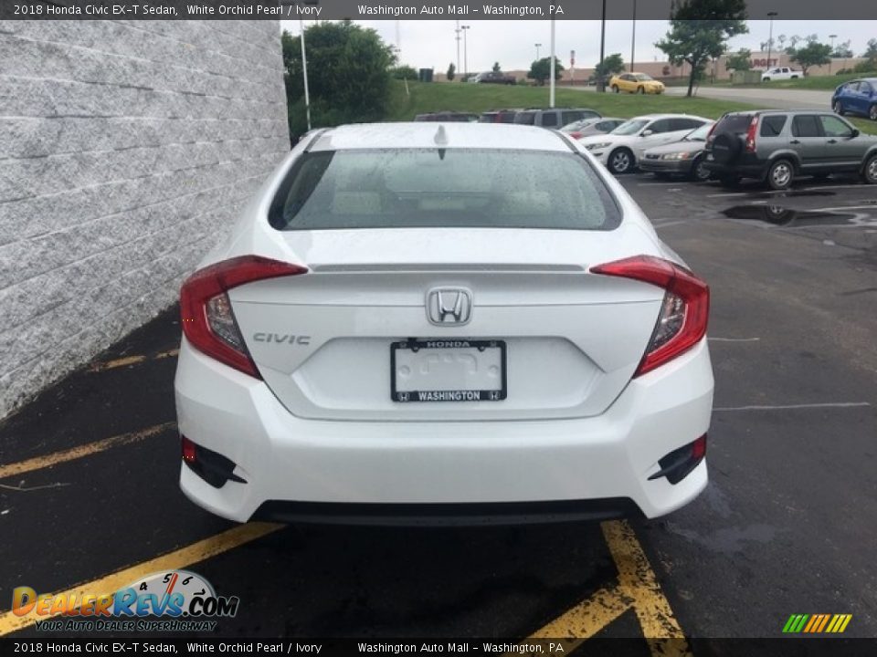 2018 Honda Civic EX-T Sedan White Orchid Pearl / Ivory Photo #5
