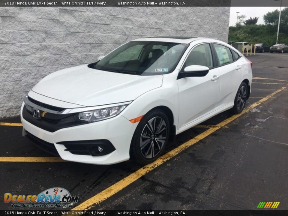 2018 Honda Civic EX-T Sedan White Orchid Pearl / Ivory Photo #8