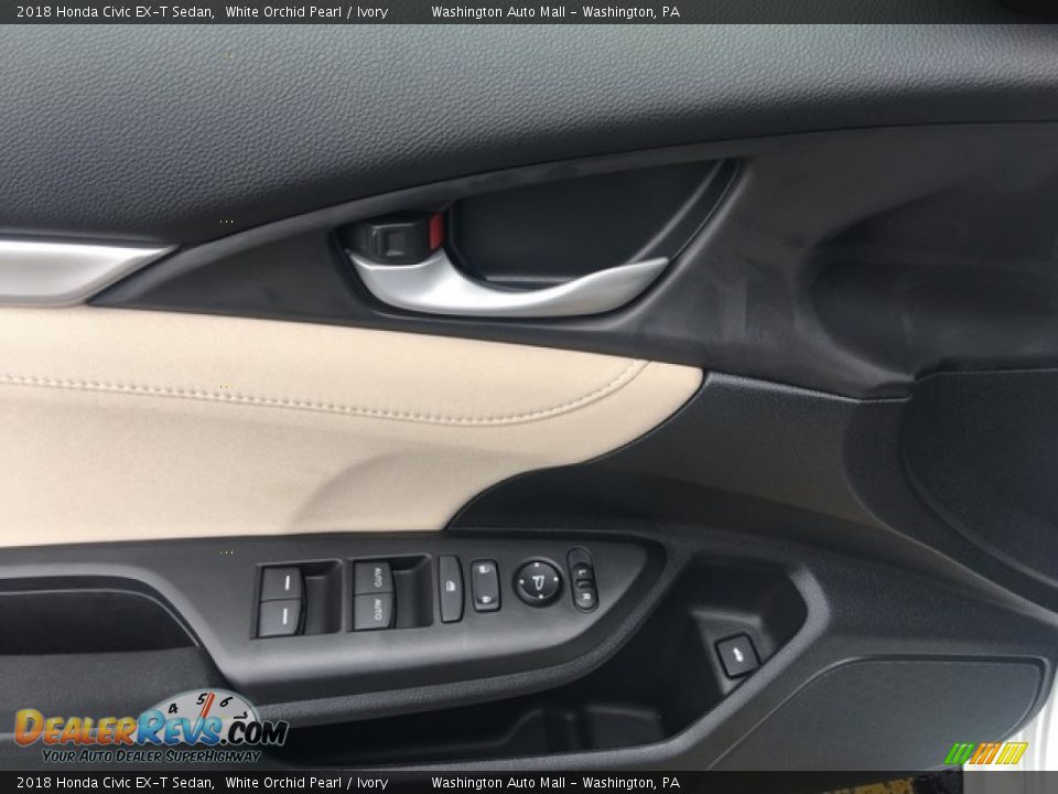 2018 Honda Civic EX-T Sedan White Orchid Pearl / Ivory Photo #11