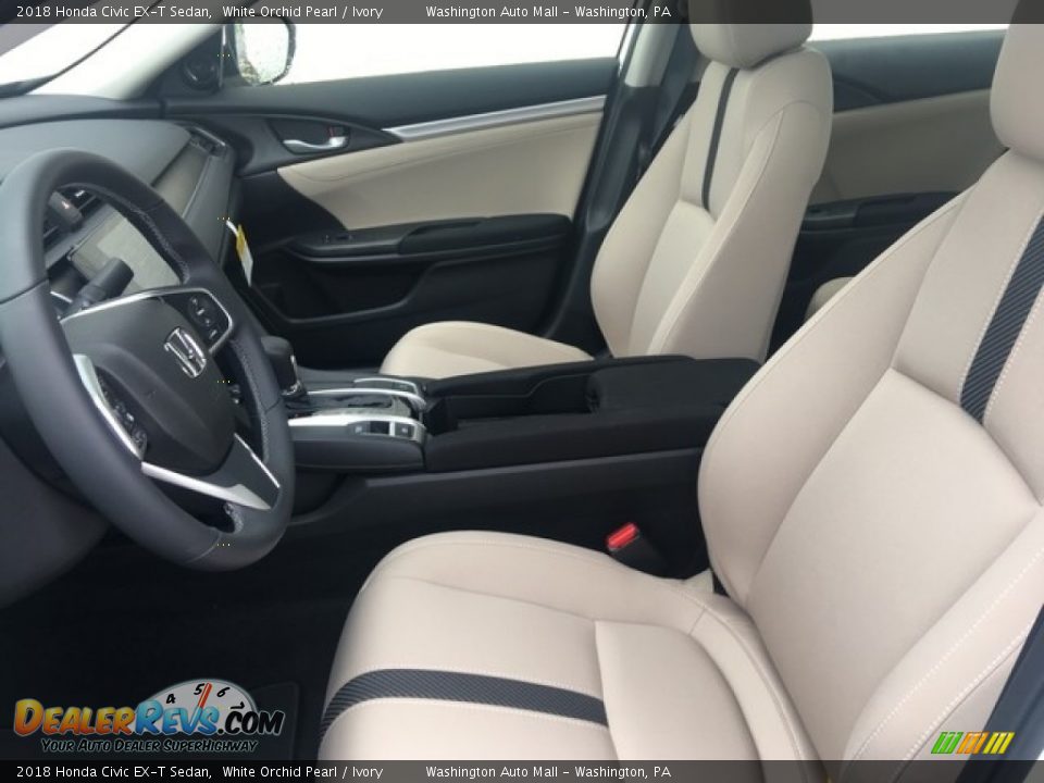 2018 Honda Civic EX-T Sedan White Orchid Pearl / Ivory Photo #12