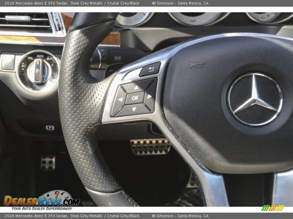 2016 Mercedes-Benz E 350 Sedan Steel Grey Metallic / Crystal Grey/Black Photo #18