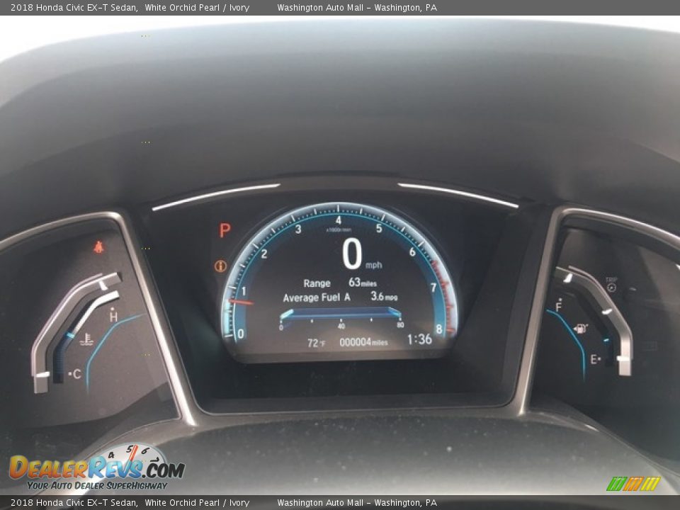 2018 Honda Civic EX-T Sedan White Orchid Pearl / Ivory Photo #13