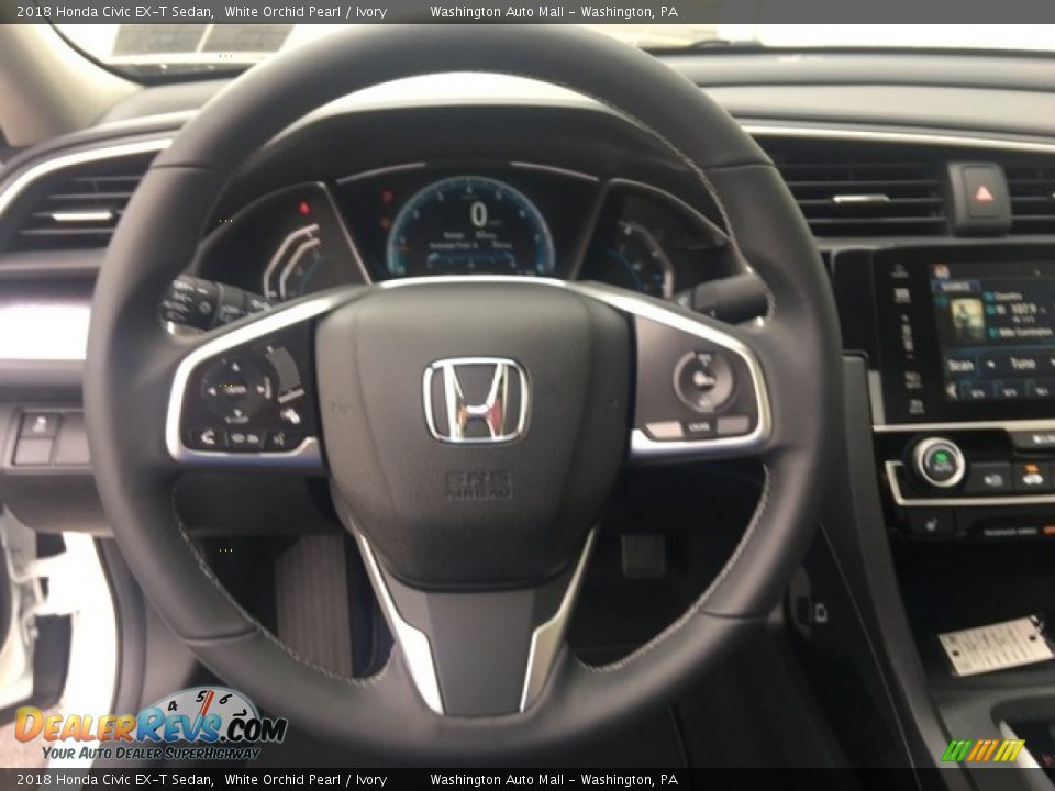 2018 Honda Civic EX-T Sedan White Orchid Pearl / Ivory Photo #14