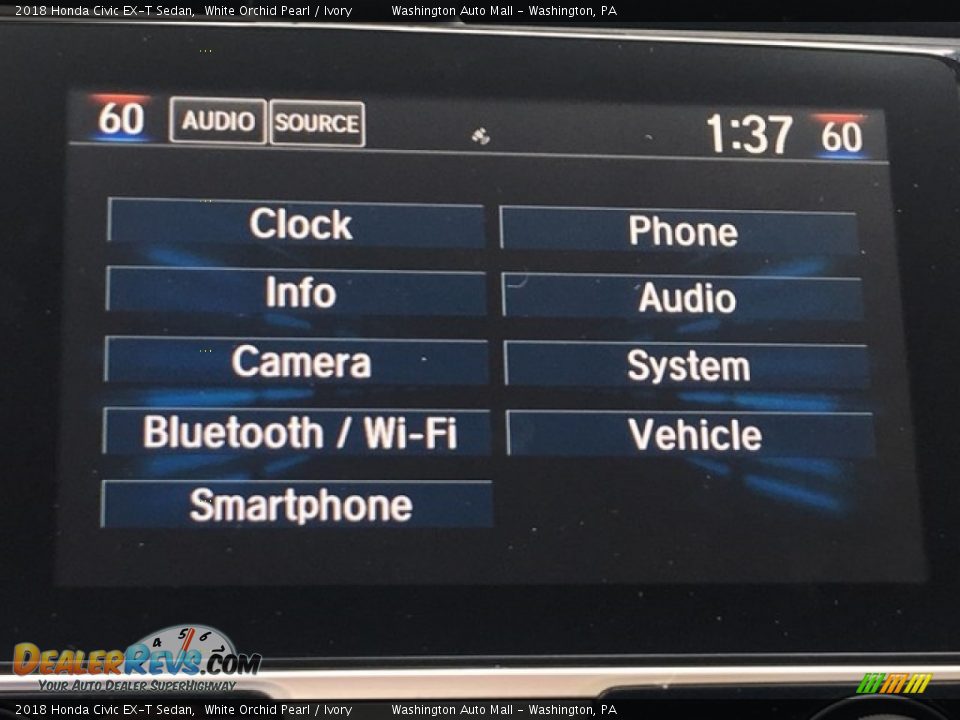 2018 Honda Civic EX-T Sedan White Orchid Pearl / Ivory Photo #18