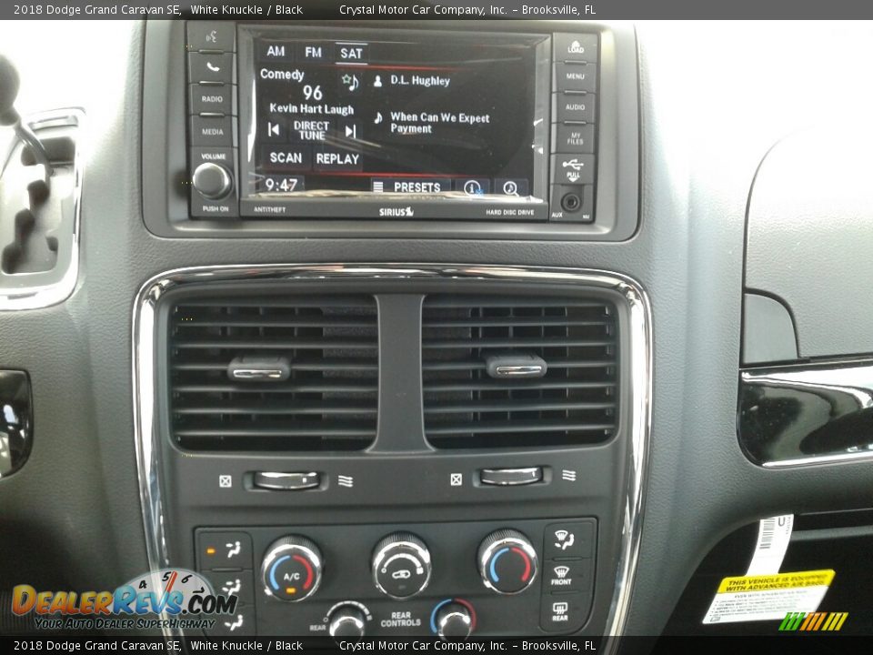 2018 Dodge Grand Caravan SE White Knuckle / Black Photo #15