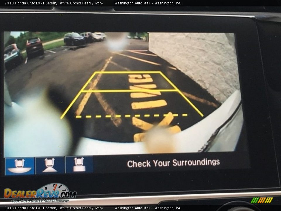 2018 Honda Civic EX-T Sedan White Orchid Pearl / Ivory Photo #19