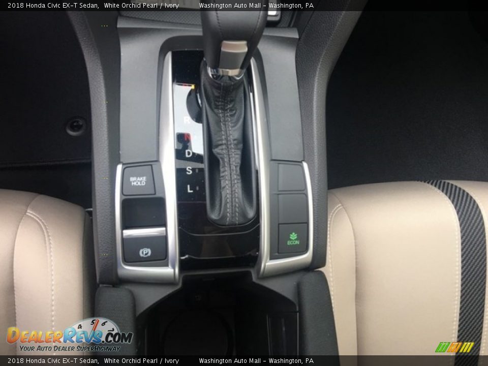 2018 Honda Civic EX-T Sedan White Orchid Pearl / Ivory Photo #21