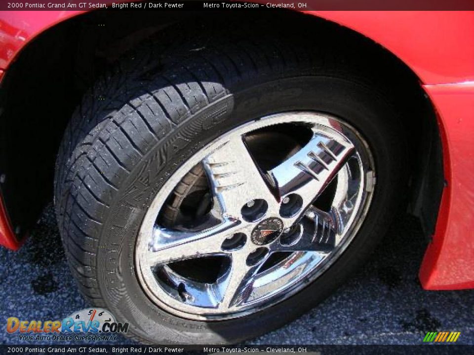 2000 Pontiac Grand Am GT Sedan Bright Red / Dark Pewter Photo #26