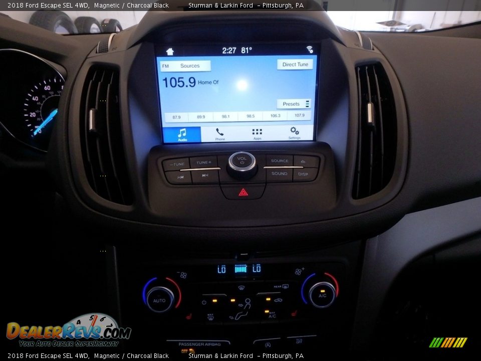 2018 Ford Escape SEL 4WD Magnetic / Charcoal Black Photo #12