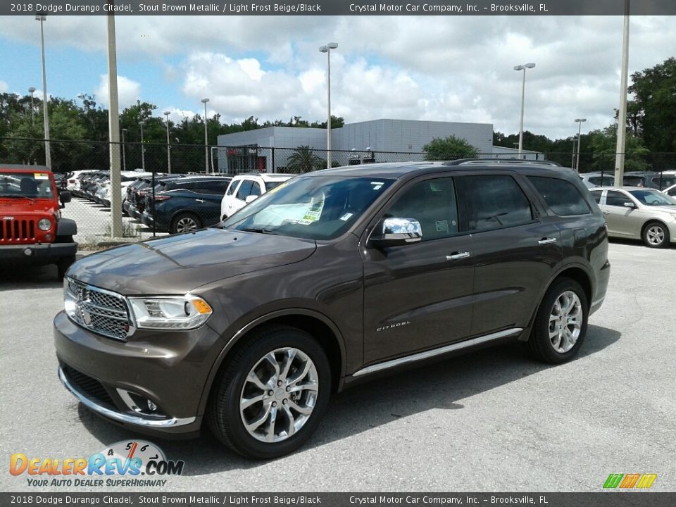 2018 Dodge Durango Citadel Stout Brown Metallic / Light Frost Beige/Black Photo #1