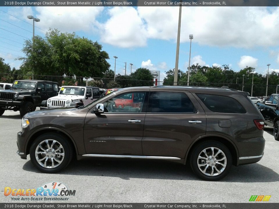 2018 Dodge Durango Citadel Stout Brown Metallic / Light Frost Beige/Black Photo #2
