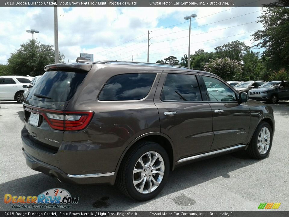 2018 Dodge Durango Citadel Stout Brown Metallic / Light Frost Beige/Black Photo #5