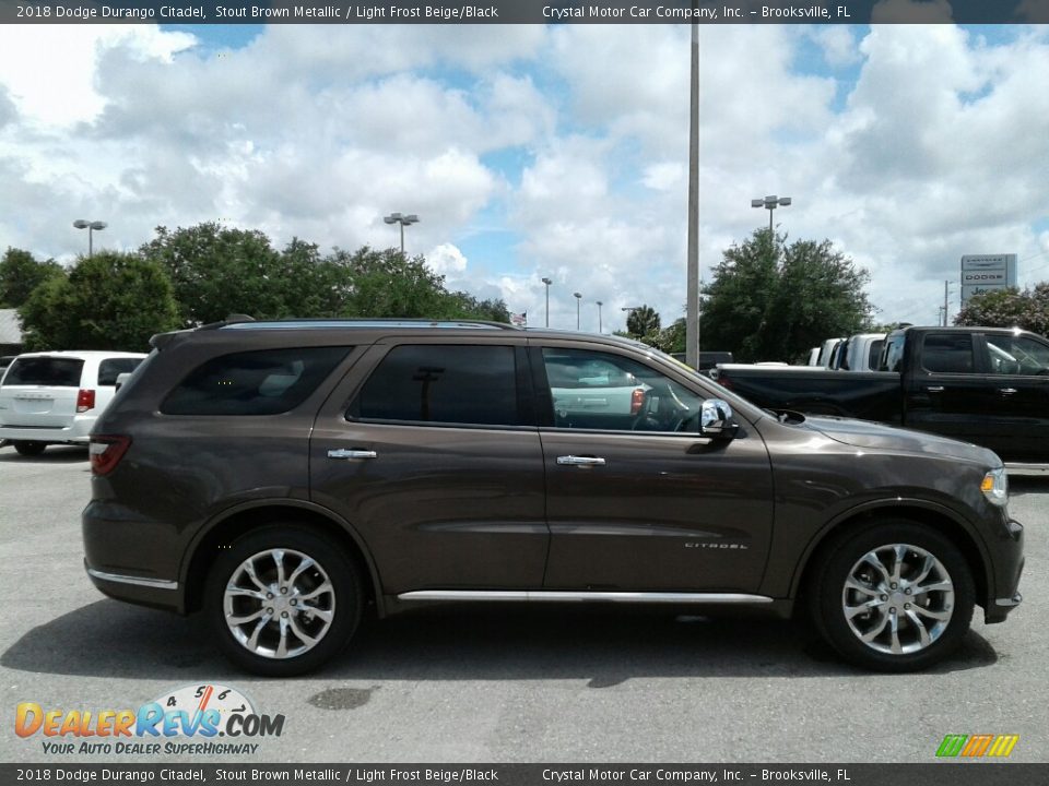 2018 Dodge Durango Citadel Stout Brown Metallic / Light Frost Beige/Black Photo #6
