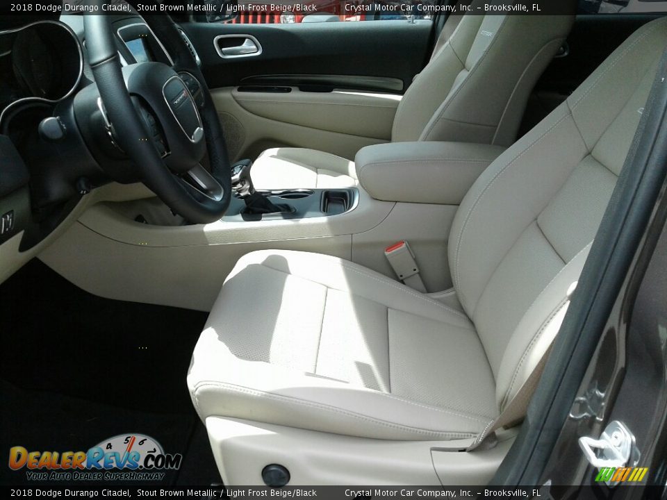 2018 Dodge Durango Citadel Stout Brown Metallic / Light Frost Beige/Black Photo #9
