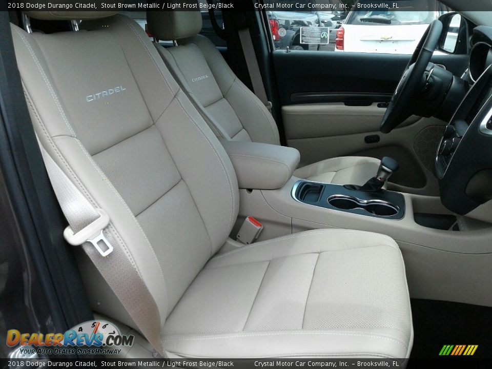 2018 Dodge Durango Citadel Stout Brown Metallic / Light Frost Beige/Black Photo #12