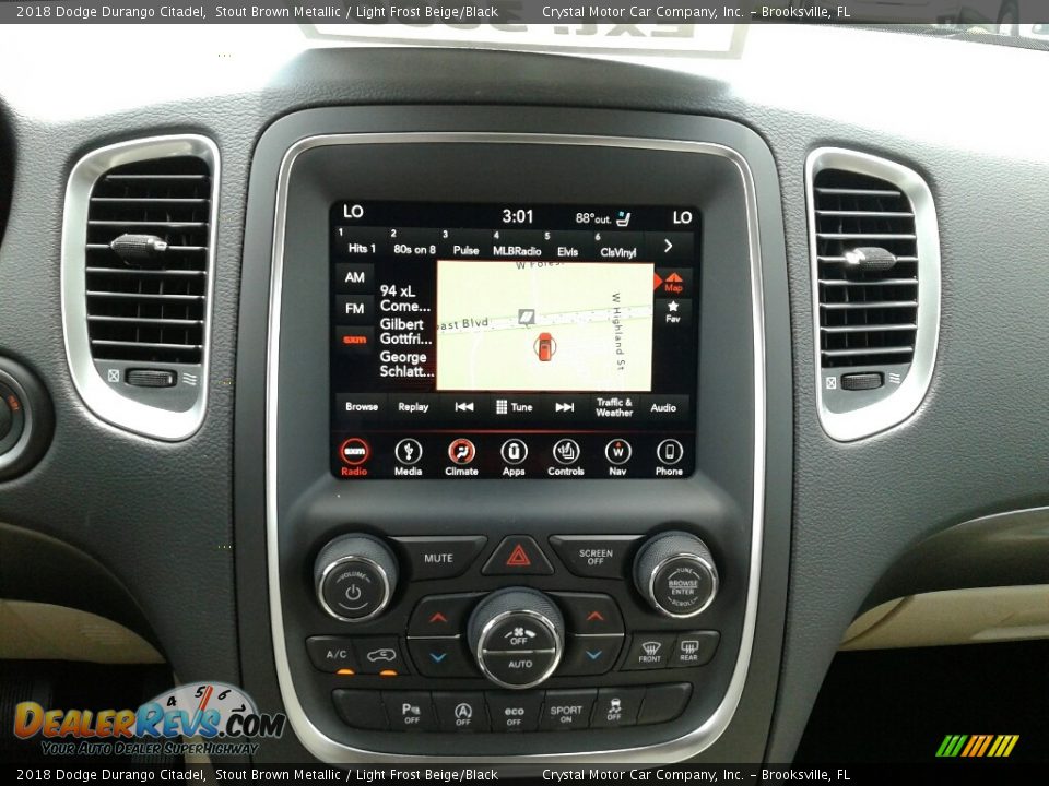 2018 Dodge Durango Citadel Stout Brown Metallic / Light Frost Beige/Black Photo #15