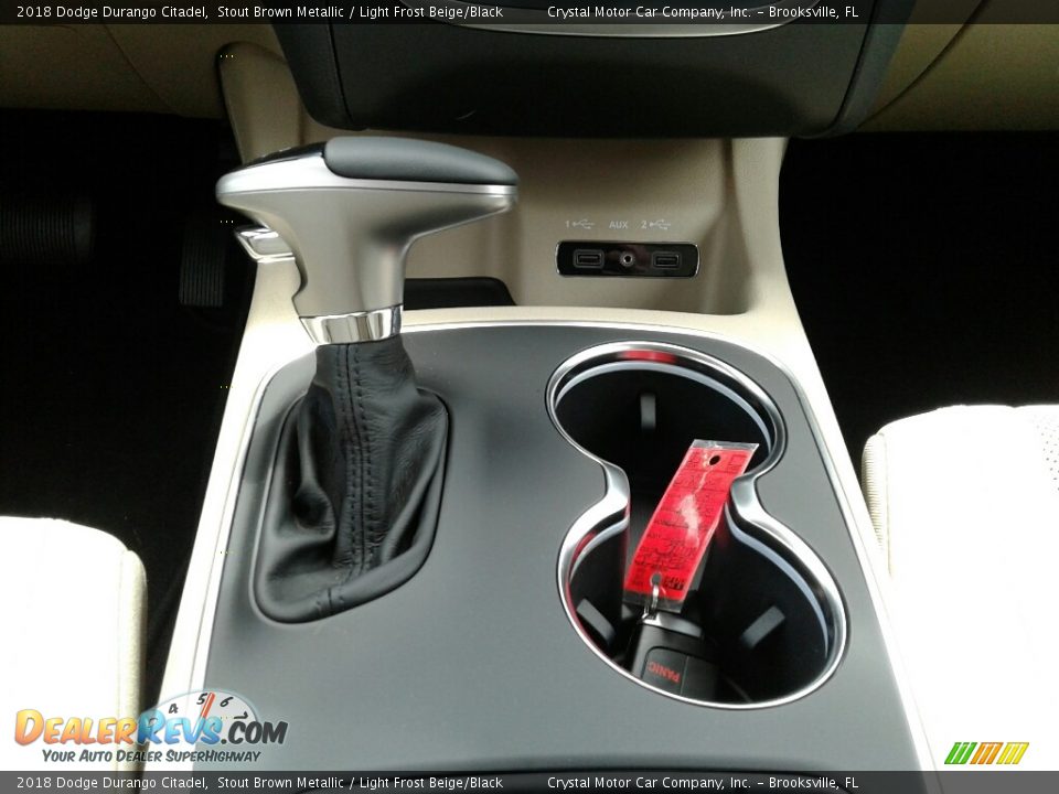 2018 Dodge Durango Citadel Stout Brown Metallic / Light Frost Beige/Black Photo #16