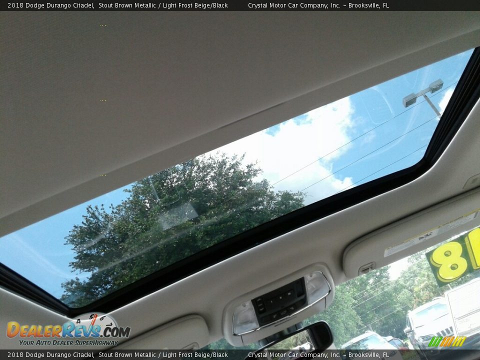 2018 Dodge Durango Citadel Stout Brown Metallic / Light Frost Beige/Black Photo #17
