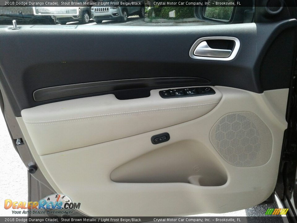 2018 Dodge Durango Citadel Stout Brown Metallic / Light Frost Beige/Black Photo #18