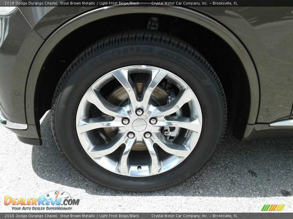 2018 Dodge Durango Citadel Stout Brown Metallic / Light Frost Beige/Black Photo #21