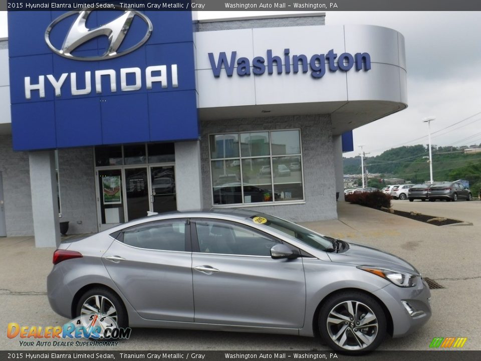 2015 Hyundai Elantra Limited Sedan Titanium Gray Metallic / Gray Photo #2