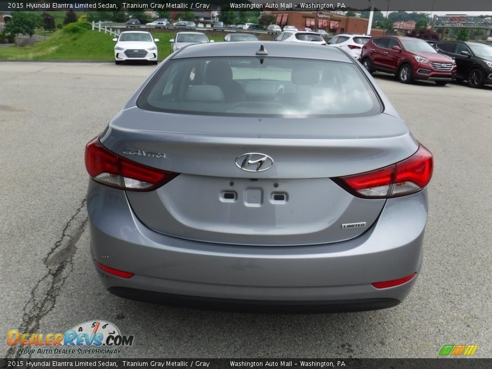 2015 Hyundai Elantra Limited Sedan Titanium Gray Metallic / Gray Photo #9