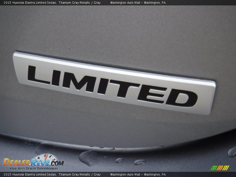 2015 Hyundai Elantra Limited Sedan Titanium Gray Metallic / Gray Photo #11