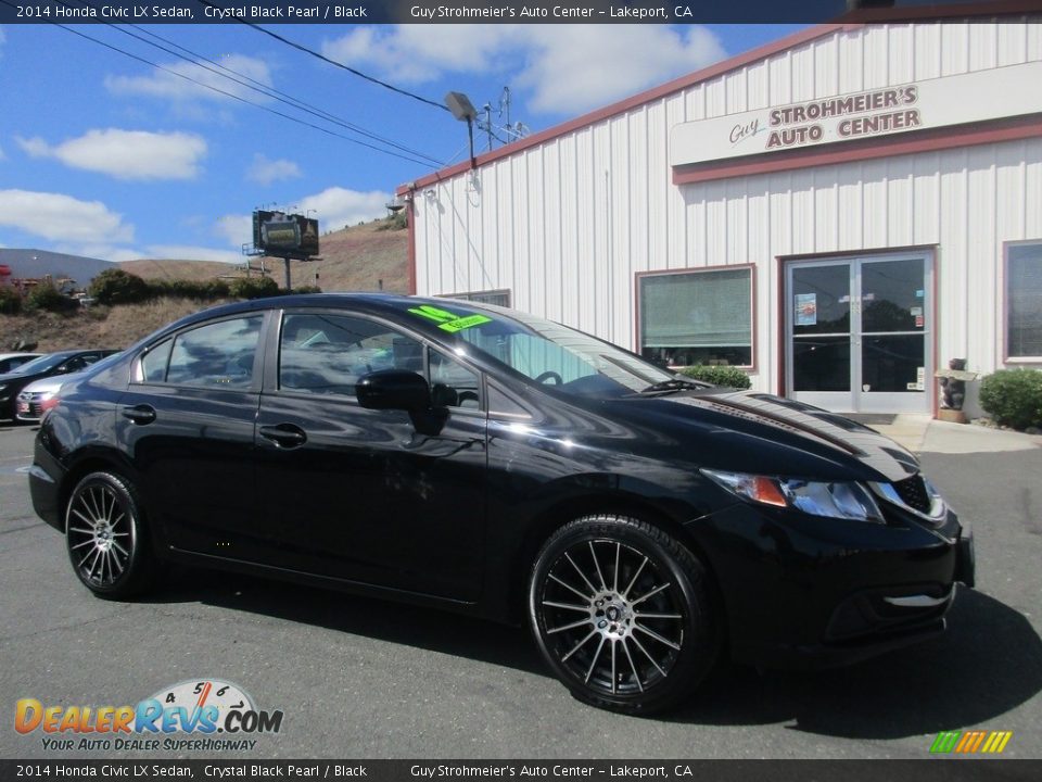 2014 Honda Civic LX Sedan Crystal Black Pearl / Black Photo #1