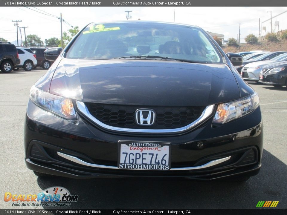 2014 Honda Civic LX Sedan Crystal Black Pearl / Black Photo #2