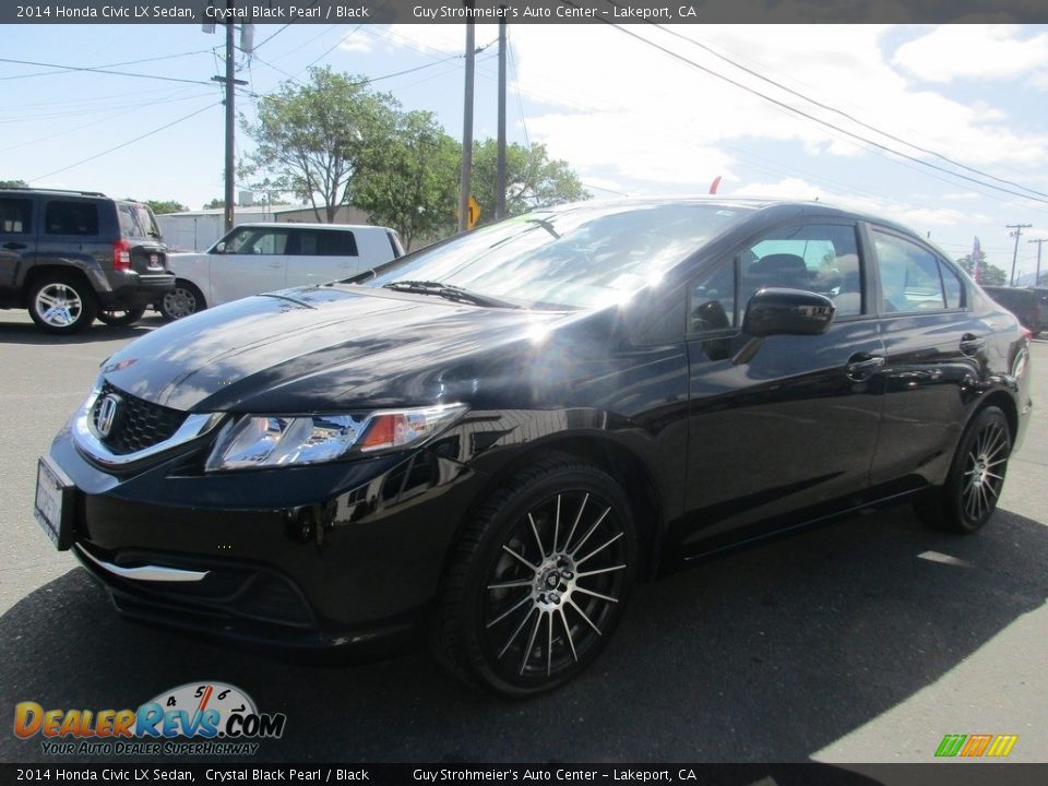 2014 Honda Civic LX Sedan Crystal Black Pearl / Black Photo #3