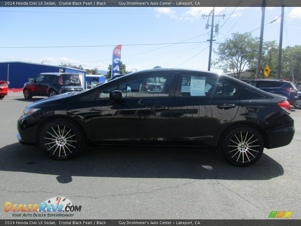 2014 Honda Civic LX Sedan Crystal Black Pearl / Black Photo #4