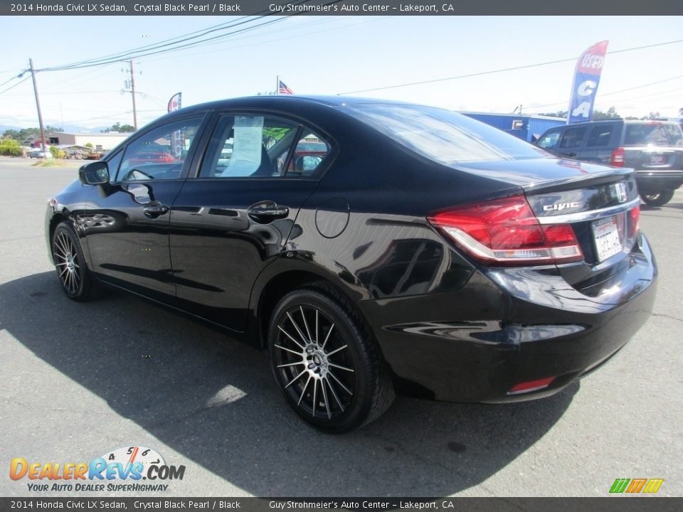 2014 Honda Civic LX Sedan Crystal Black Pearl / Black Photo #5