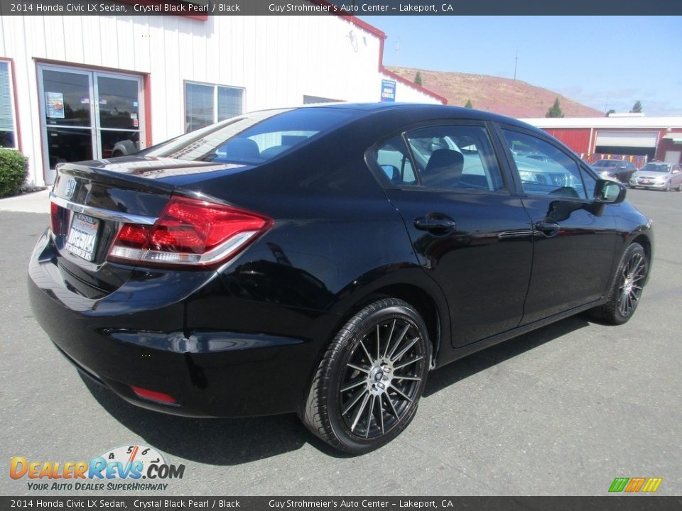 2014 Honda Civic LX Sedan Crystal Black Pearl / Black Photo #7