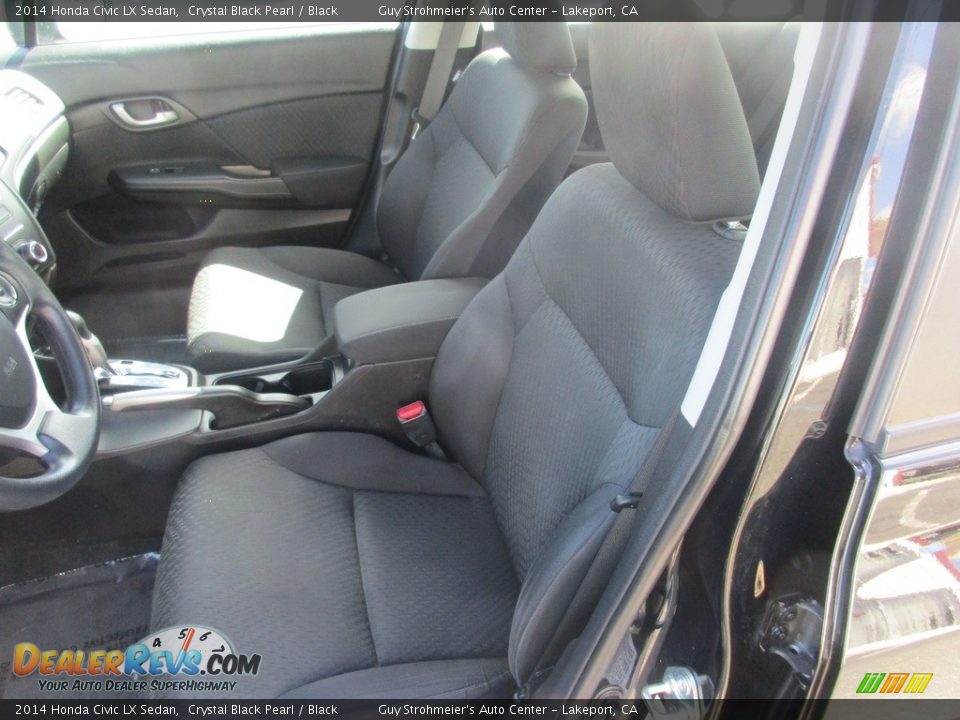 2014 Honda Civic LX Sedan Crystal Black Pearl / Black Photo #8