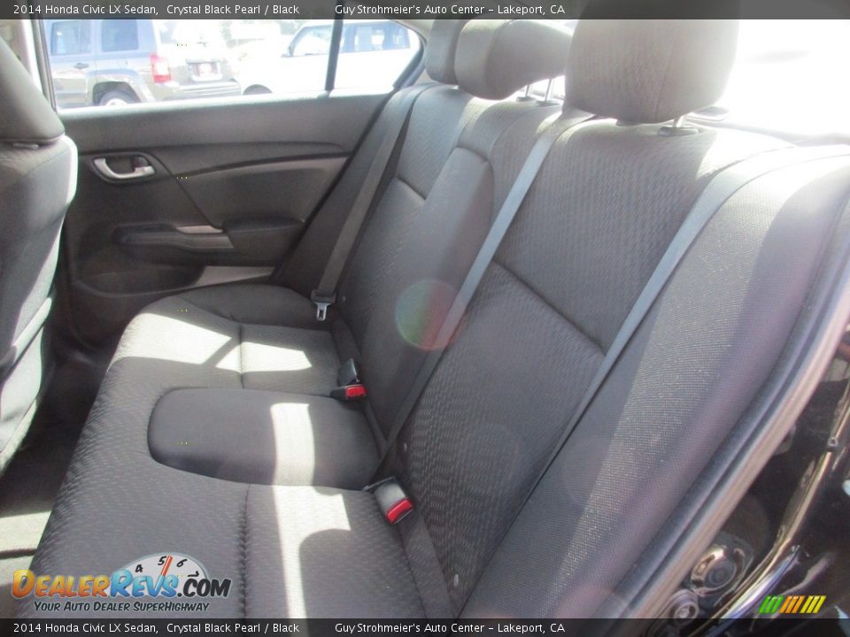 2014 Honda Civic LX Sedan Crystal Black Pearl / Black Photo #9