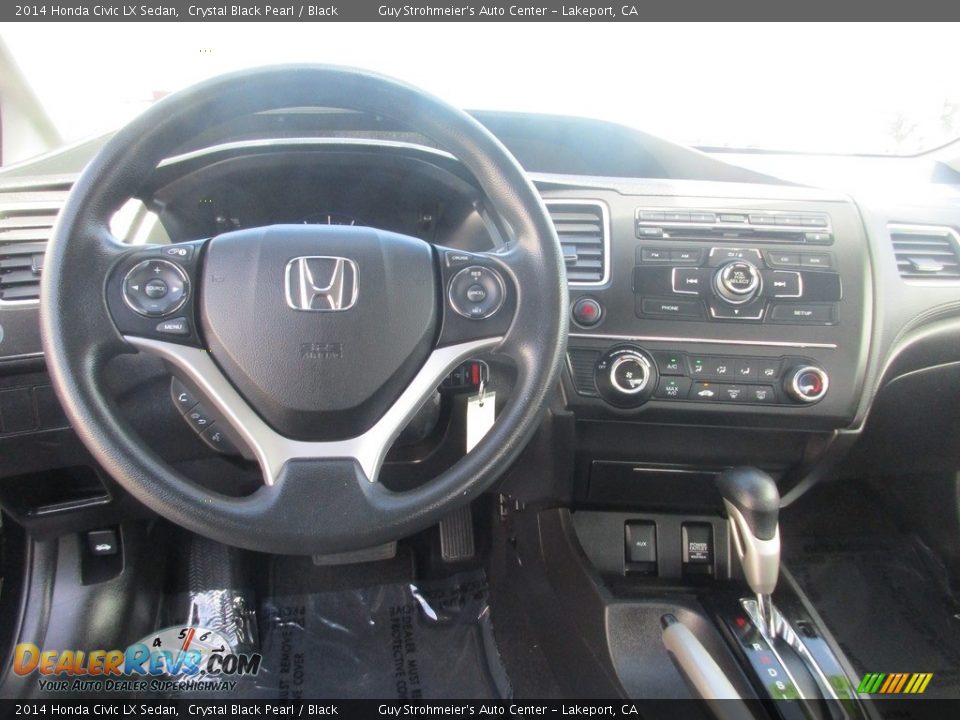 2014 Honda Civic LX Sedan Crystal Black Pearl / Black Photo #10