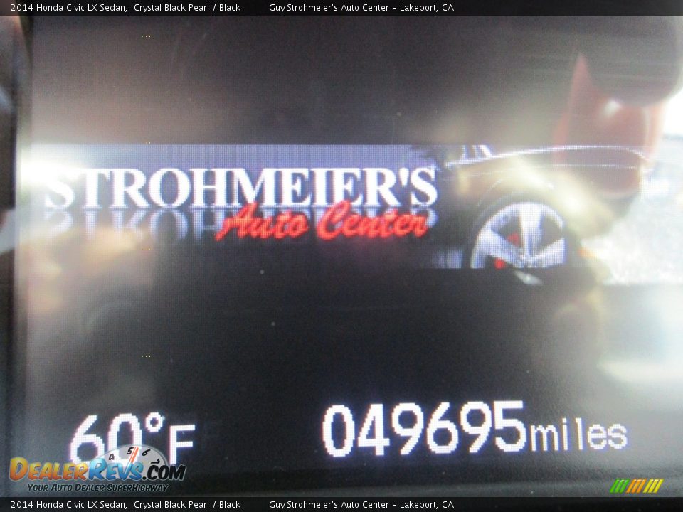 2014 Honda Civic LX Sedan Crystal Black Pearl / Black Photo #11