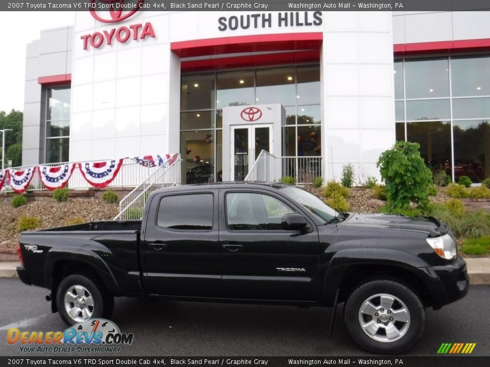 2007 Toyota Tacoma V6 TRD Sport Double Cab 4x4 Black Sand Pearl / Graphite Gray Photo #2