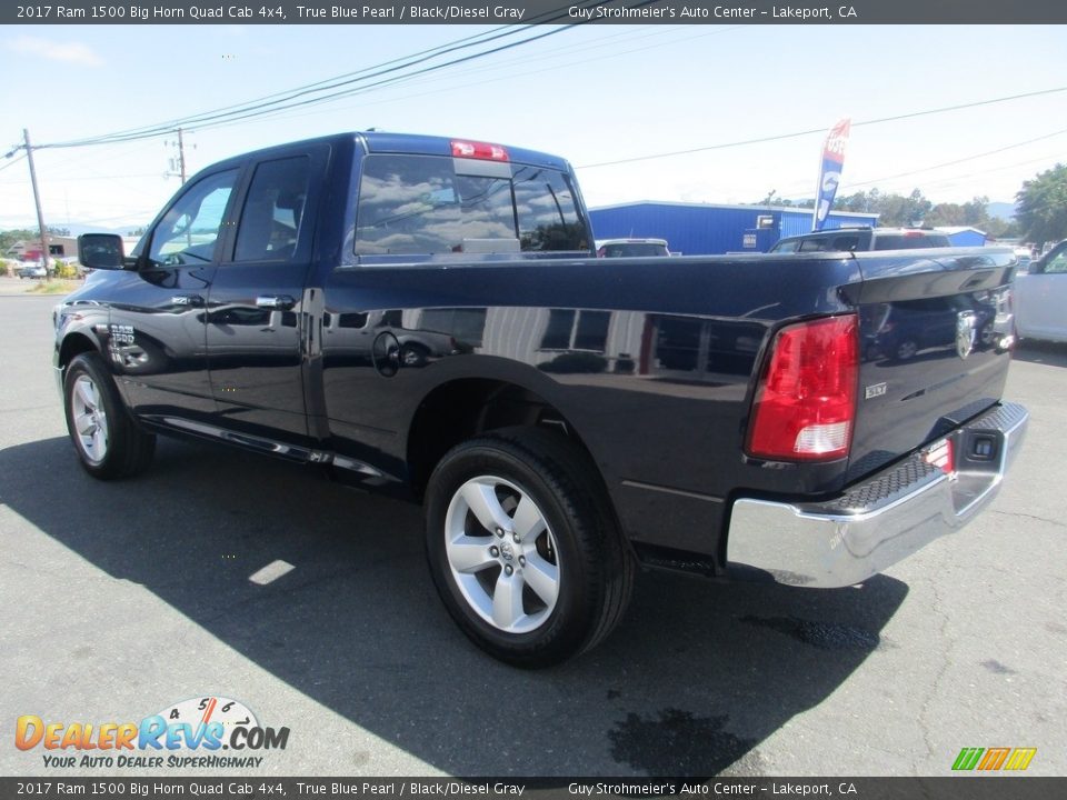 2017 Ram 1500 Big Horn Quad Cab 4x4 True Blue Pearl / Black/Diesel Gray Photo #5